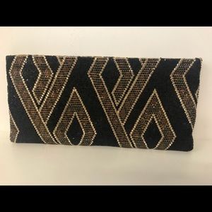 Sylvia Tcherassi brown sequins clutch